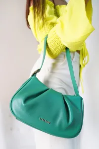 Tmavě zelená kabelka na rameno Thalia