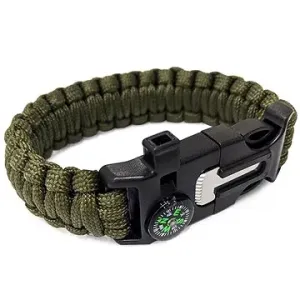 Verk 14372 Náramek přežití Paracord 5 v 1 khaki