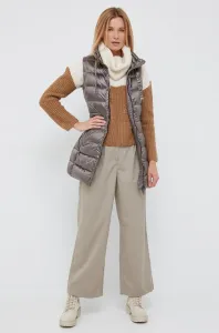 Kalhoty Vero Moda dámské, béžová barva, široké, high waist #5996306
