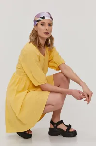 Šaty Vero Moda žlutá barva, mini, áčkové