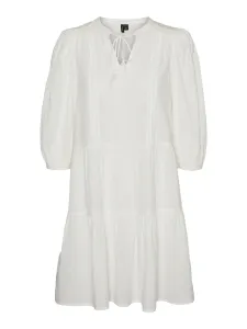 Vero Moda Dámské šaty VMPRETTY Regular Fit 10279712 Snow White XL