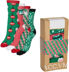 Vero Moda 4 PACK - dámské ponožky VMELF 10274034 Jelly Bean Box 1 36-41