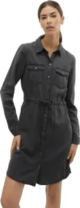Vero Moda Dámské šaty VMENVY Loose Fit 10300056 Black Denim S