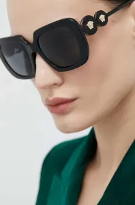 Sluneční brýle Versace dámské, černá barva #1007079