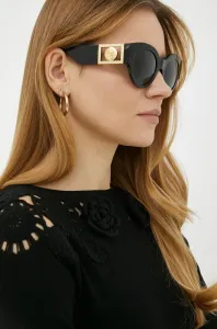 Sluneční brýle Versace dámské, černá barva #1007120