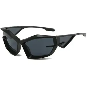 VeyRey Unisex futuristické sluneční brýle, Calictor, černé, univerzální