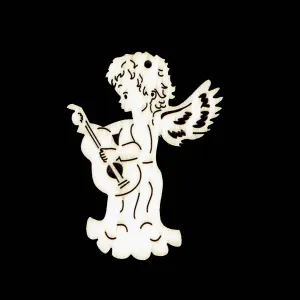 Vánoční ozdoba - Anděl s kytarou 6 cm