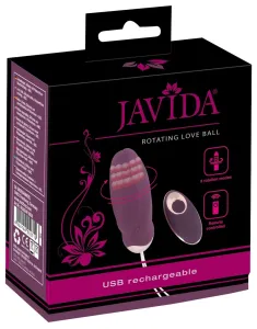 Javida - nabíjecí, rotační, korálkové vibrační vajíčko (fialové) #2788850