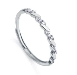 Viceroy Minimalistický stříbrný prsten se zirkony Clasica 13157A013 53 mm #5673745