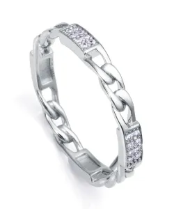 Viceroy Stylový stříbrný prsten se zirkony Clasica 13161A014 50 mm