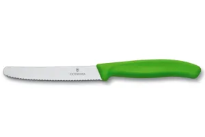 Victorinox nůž na rajčata s vlnkovaným ostřím 11 cm zelený