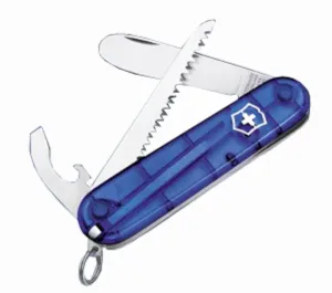 Švýcarský kapesní nožík Victorinox My First Victorinox, nerezová ocel, modrá (transparentní)
