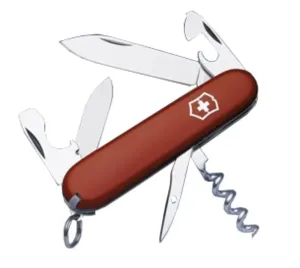 Švýcarský kapesní nožík Victorinox Tourist, nerezová ocel, červená