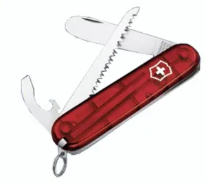 Švýcarský kapesní nožík Victorinox My First Victorinox, nerezová ocel, červená (transparentní)