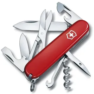 Švýcarský kapesní nožík Victorinox Climber, nerezová ocel, červená (transparentní) #149333