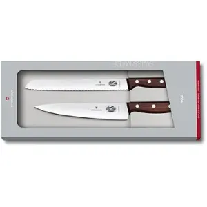 Victorinox sada kuchyňský nůž 19 cm a nůž na chleba 21 cm s dřevěnou rukojetí