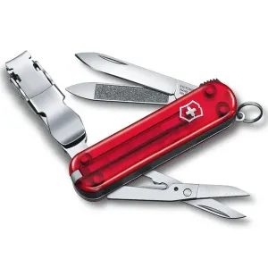 Nůž Victorinox Nail Clip 580 Red Transparent + 5 let záruka, pojištění a dárek ZDARMA