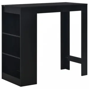 Barový stůl s regálem černý 110x50x103 cm