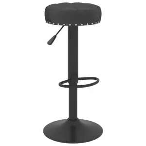 Barová židle samet / kov Dekorhome Černá #1246251