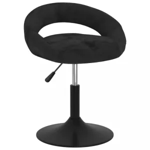Barová židle samet / kov Dekorhome Černá #1246731