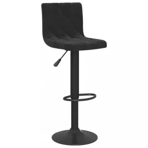 Barová židle samet / kov Dekorhome Černá #1246828