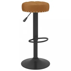 Barová židle samet / kov Dekorhome Hnědá #1246244