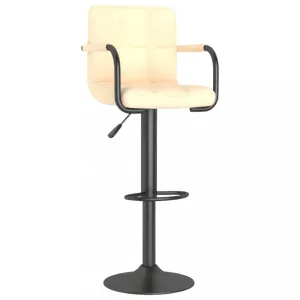 Barová židle samet / kov Dekorhome Krémová #1245919