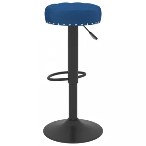 Barová židle samet / kov Dekorhome Modrá #1246243