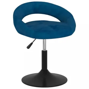 Barová židle samet / kov Dekorhome Modrá #1246726