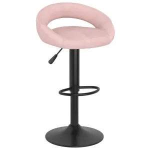 Barová židle samet / kov Dekorhome Růžová #1246645