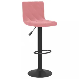 Barová židle samet / kov Dekorhome Růžová #1246821