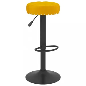 Barová židle samet / kov Dekorhome Žlutá #1246247