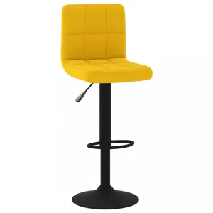 Barová židle samet / kov Dekorhome Žlutá #1246041