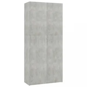 Botník betonově šedý 80 x 35,5 x 180 cm dřevotříska