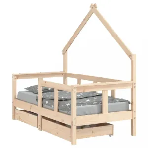 Dětská domečková postel se šuplíky Dekorhome 70 x 140 cm #5943602