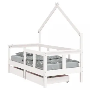 Dětská domečková postel se šuplíky Dekorhome 70 x 140 cm #5938315