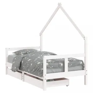 Dětská domečková postel se šuplíky Dekorhome 80 x 160 cm #5938316