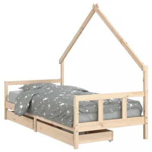 Dětská domečková postel se šuplíky Dekorhome 80 x 200 cm #5943604