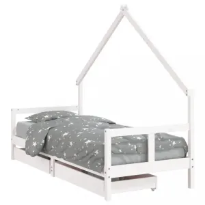 Dětská domečková postel se šuplíky Dekorhome 80 x 200 cm #5938317