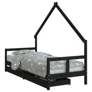 Dětská domečková postel se šuplíky Dekorhome 80 x 200 cm #5938305
