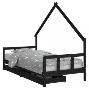 Dětská domečková postel se šuplíky Dekorhome 90 x 190 cm #5938307