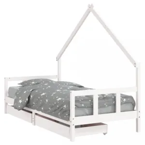 Dětská domečková postel se šuplíky Dekorhome 90 x 200 cm #5938318