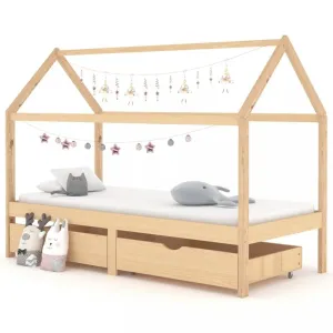 Dětská postel 80x160 borovice Dekorhome Přírodní dřevo #1245528