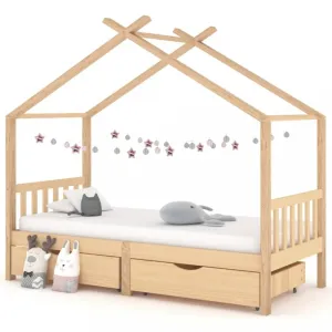 Dětská postel 90x200 borovice Dekorhome Přírodní dřevo #1245865