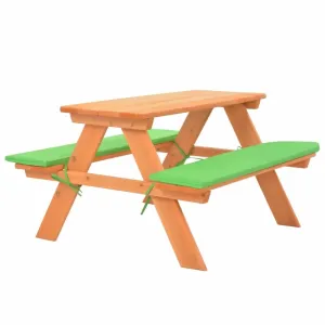 Dětský piknikový stůl s lavičkami 89 x 79 x 50 cm masivní jedle 91793 91793
