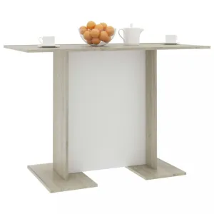 Jídelní stůl 110x60 cm Dekorhome Dub sonoma / bílá