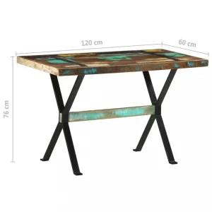 Jídelní stůl dřevo / ocel Dekorhome 120x60x76 cm #1243924