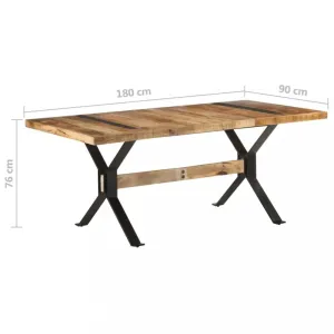 Jídelní stůl dřevo / ocel Dekorhome 180x90x76 cm #1242641