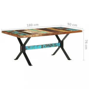 Jídelní stůl dřevo / ocel Dekorhome 180x90x76 cm #1243923