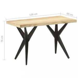Jídelní stůl masivní dřevo / ocel Dekorhome 120x60x76 cm #3511814